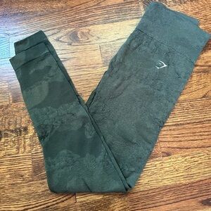 Gymshark Camo Seamless leggings Olive green small